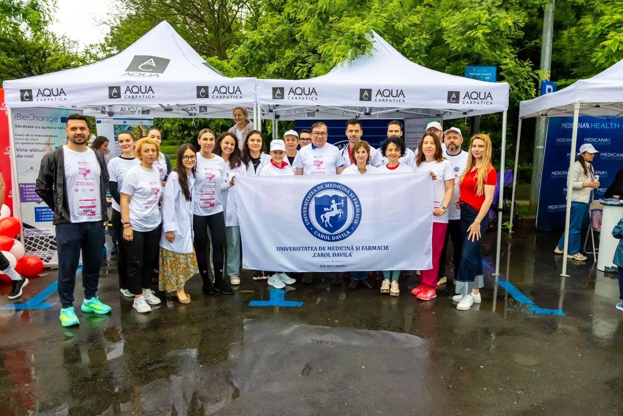 La maraton, alături de echipa UMF „Carol Davila”